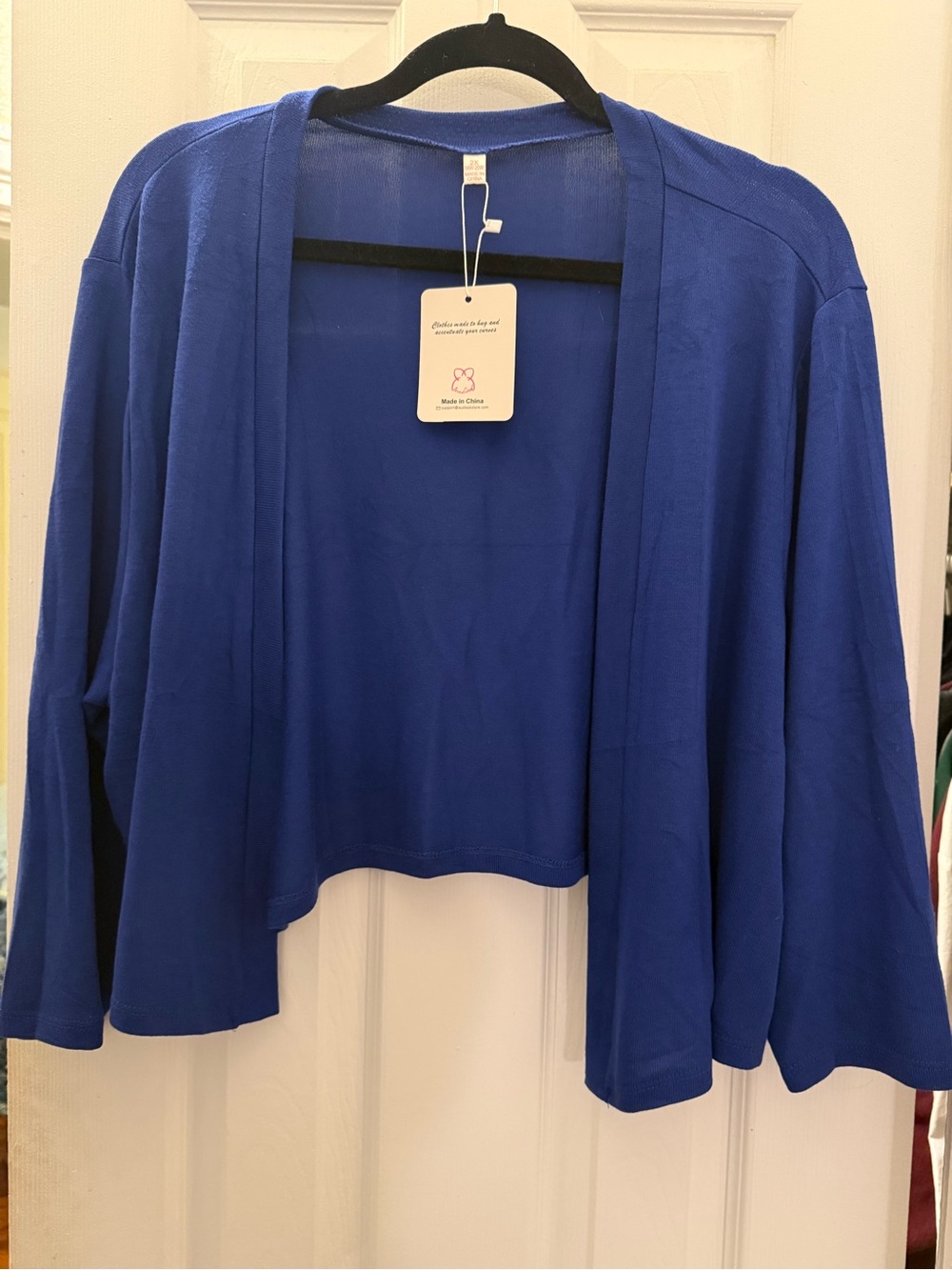 Royal Blue Open-Front Lightweight Cardigan bolero